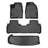 SMARTLINER Custom Fit Floor Liners For 2014-2019 Toyota Highlander (with 2nd Row Bench Seat)