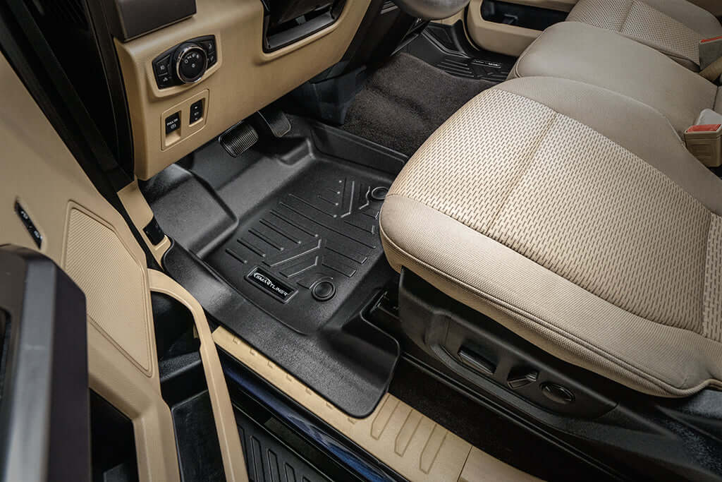 SmartCoverage™ Custom Fit Floor Liners For 2015-2025 Ford F-150 SuperCrew Cab with 1st Row Bucket Seats