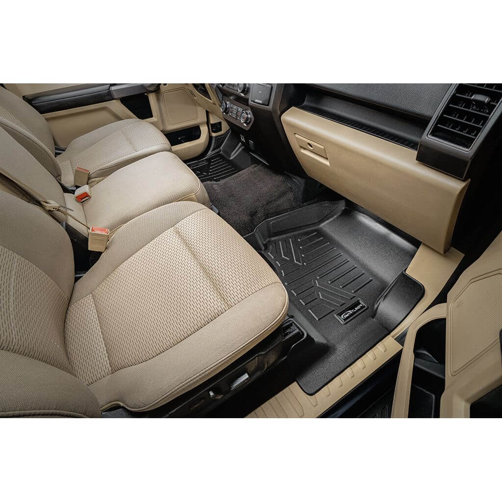 SmartCoverage™ Custom Fit Floor Liners For 2015-2025 Ford F-150 SuperCrew Cab with 1st Row Bench Seat (No OTH and no 2nd Row Underseat Storage) Vinyl Flooring
