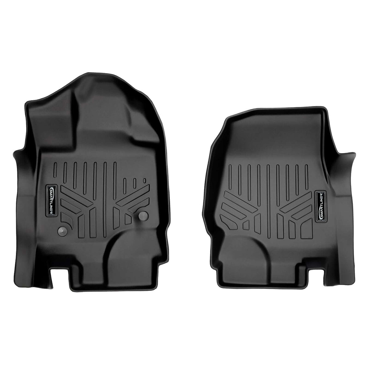SmartCoverage™ Custom Fit Floor Liners For 2015-2025 Ford F-150 SuperCrew Cab with 1st Row Bench (No OTH) Carpet Flooring with 2nd Rear Underseat Storage