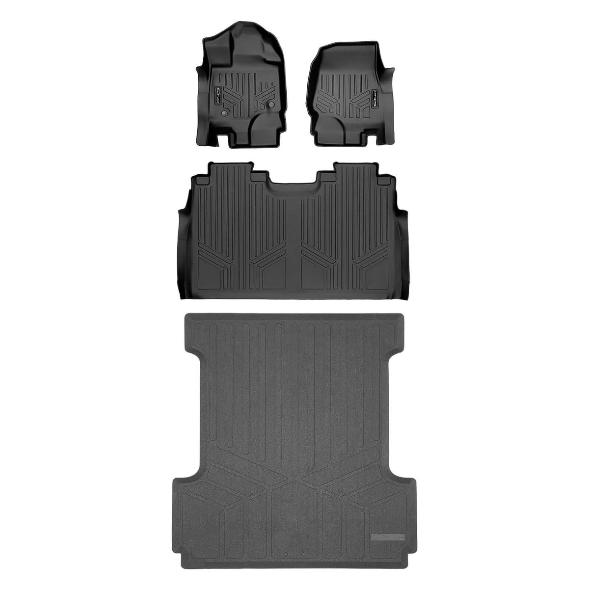 SmartCoverage™ Custom Fit Floor Liners For 2015-2025 Ford F-150 SuperCrew Cab with 1st Row Bucket Seats