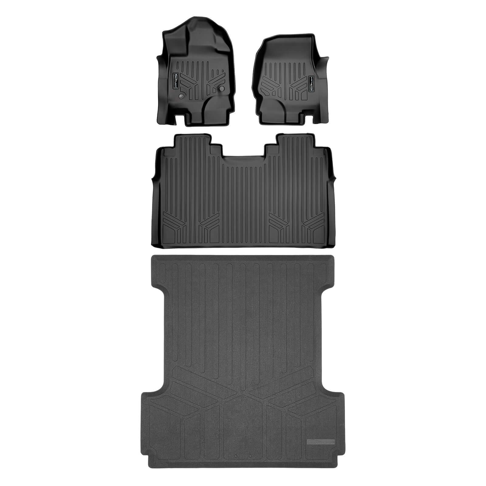 SmartCoverage™ Custom Fit Floor Liners For 2015-2025 Ford F-150 SuperCrew Cab with 1st Row Bench Seat (No OTH and no 2nd Row Underseat Storage) Vinyl Flooring
