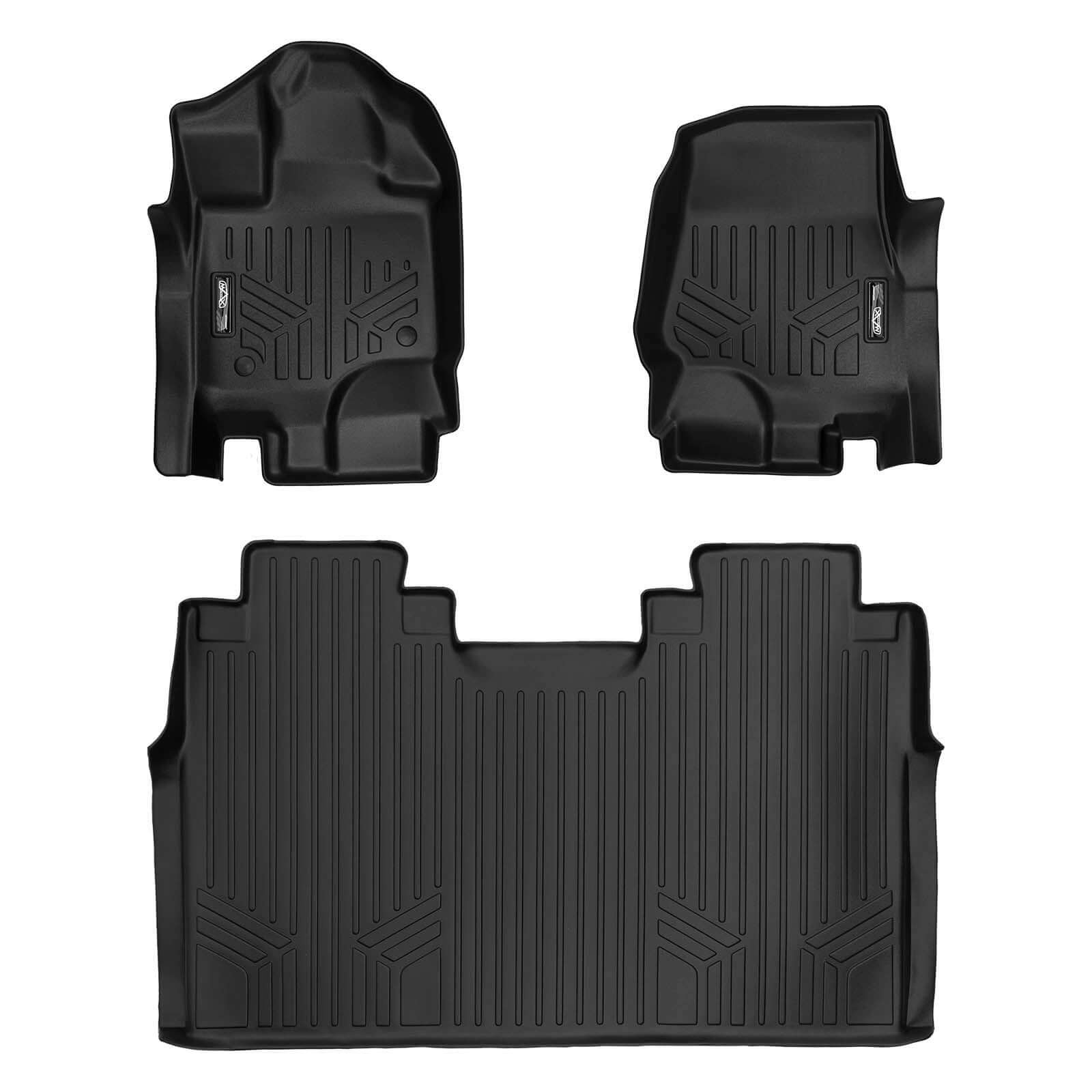 SmartCoverage™ Custom Fit Floor Liners For 2015-2025 Ford F-150 SuperCrew Cab with 1st Row Bench Seat (No OTH and no 2nd Row Underseat Storage) Vinyl Flooring