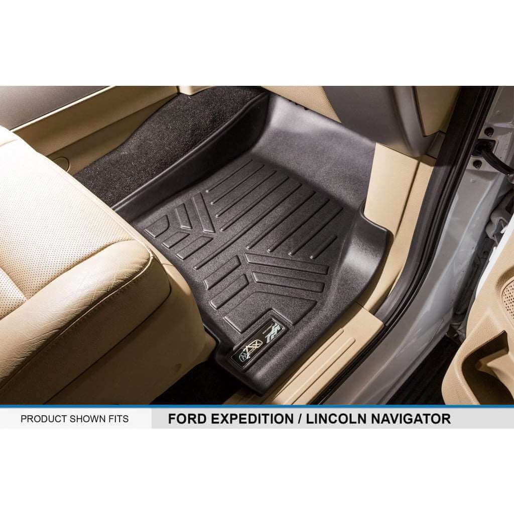 SMARTLINER Custom Fit Floor Liners For 2011 - 2017 Ford Expedition/Lincoln Navigator with 2nd Row Bucket Seats (No Console)