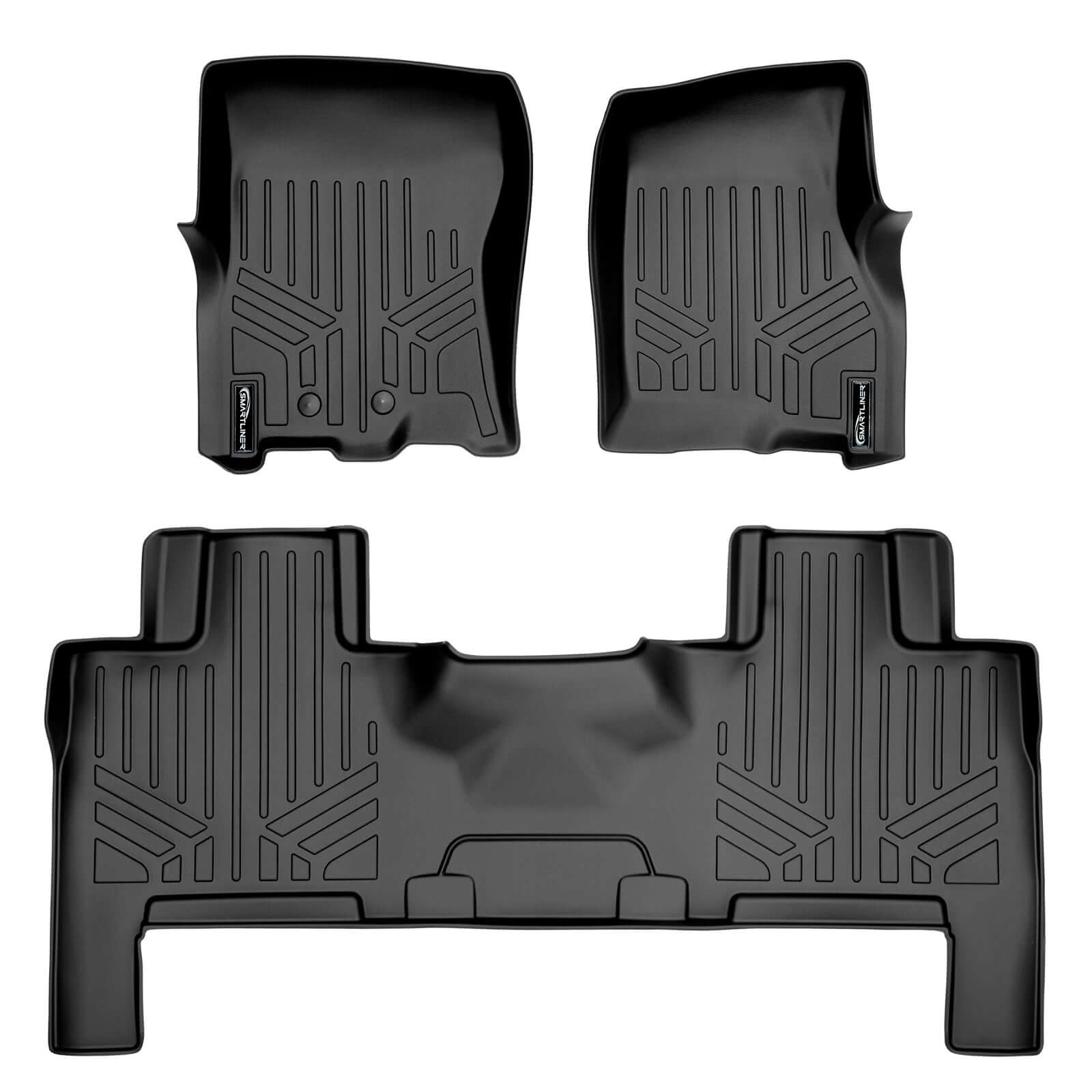 SMARTLINER Custom Fit Floor Liners For 2011-2017 Ford Expedition/Lincoln Navigator with 2nd Row Bench Seat or Console