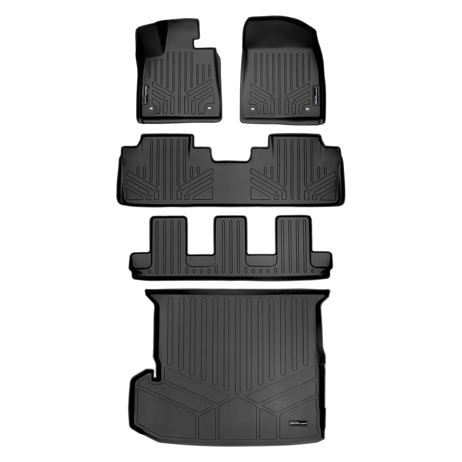 SMARTLINER Custom Fit Floor Liners For 2018-2022 Lexus RXL (7 Passenger)