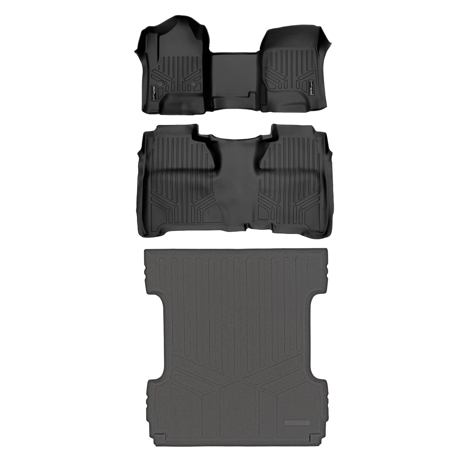 SMARTLINER Custom Fit Floor Liners For Crew Cab 2014-2018 Silverado/Sierra 1500 - 2015-2021 2500/3500 HD