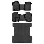 SMARTLINER Custom Fit Floor Liners For Double Cab 2014-2018 Silverado/Sierra 1500 - 2015-2021 2500/3500 HD