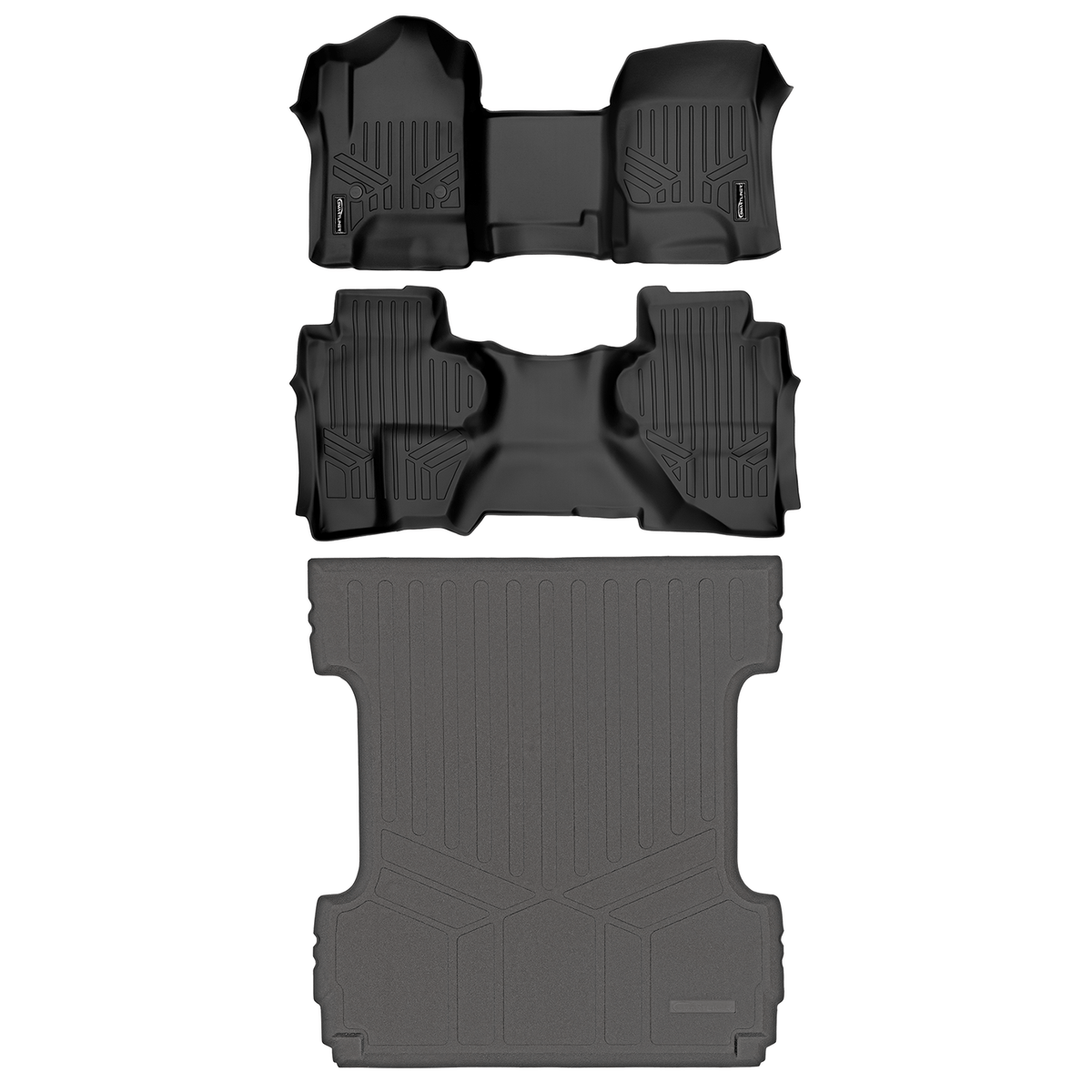 SMARTLINER Custom Fit Floor Liners For Double Cab 2014-2018 Silverado/Sierra 1500 - 2015-2021 2500/3500 HD