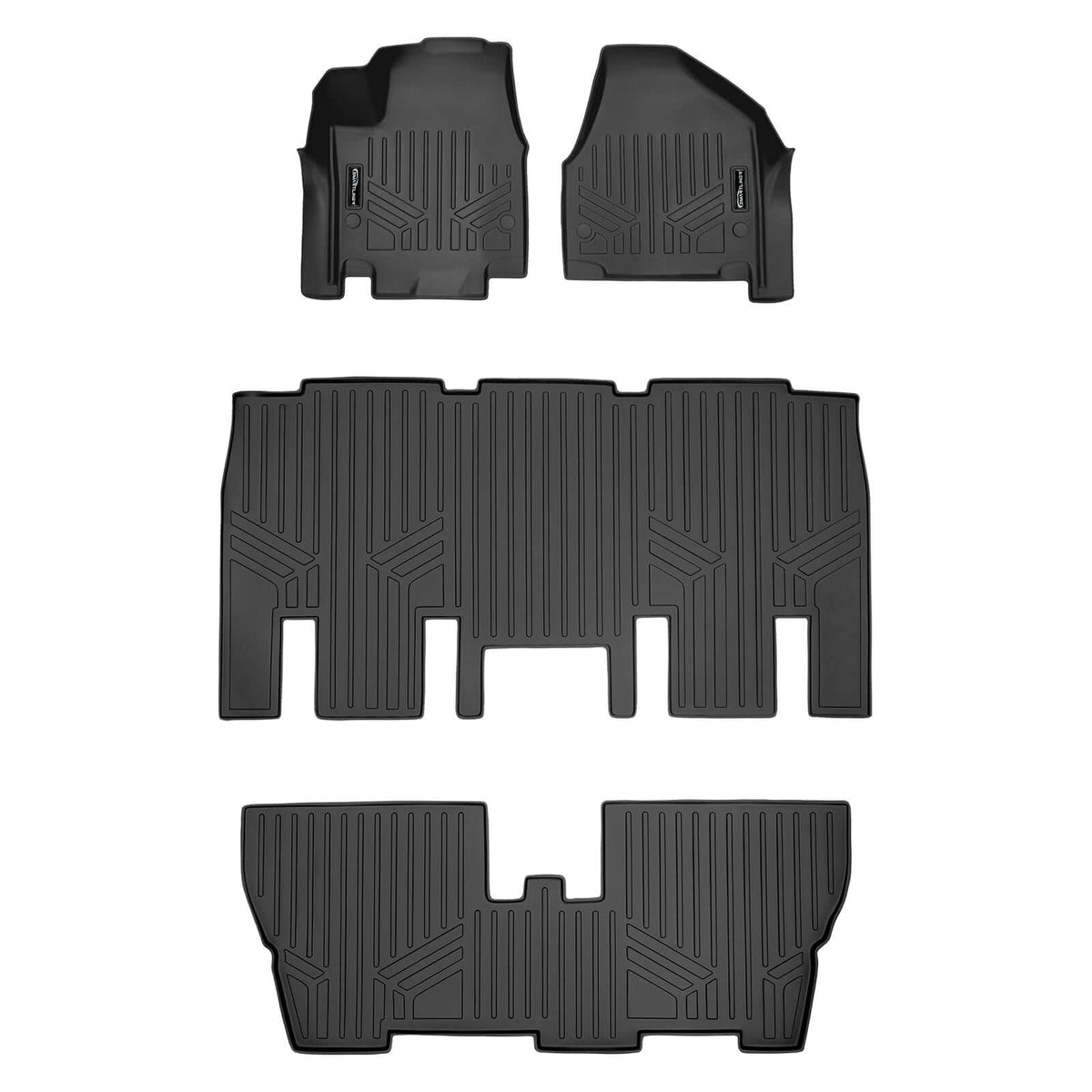 SMARTLINER Custom Fit Floor Liners For 2021-2025 Chrysler Pacifica with 2nd Row Bench (Touring & L Models)