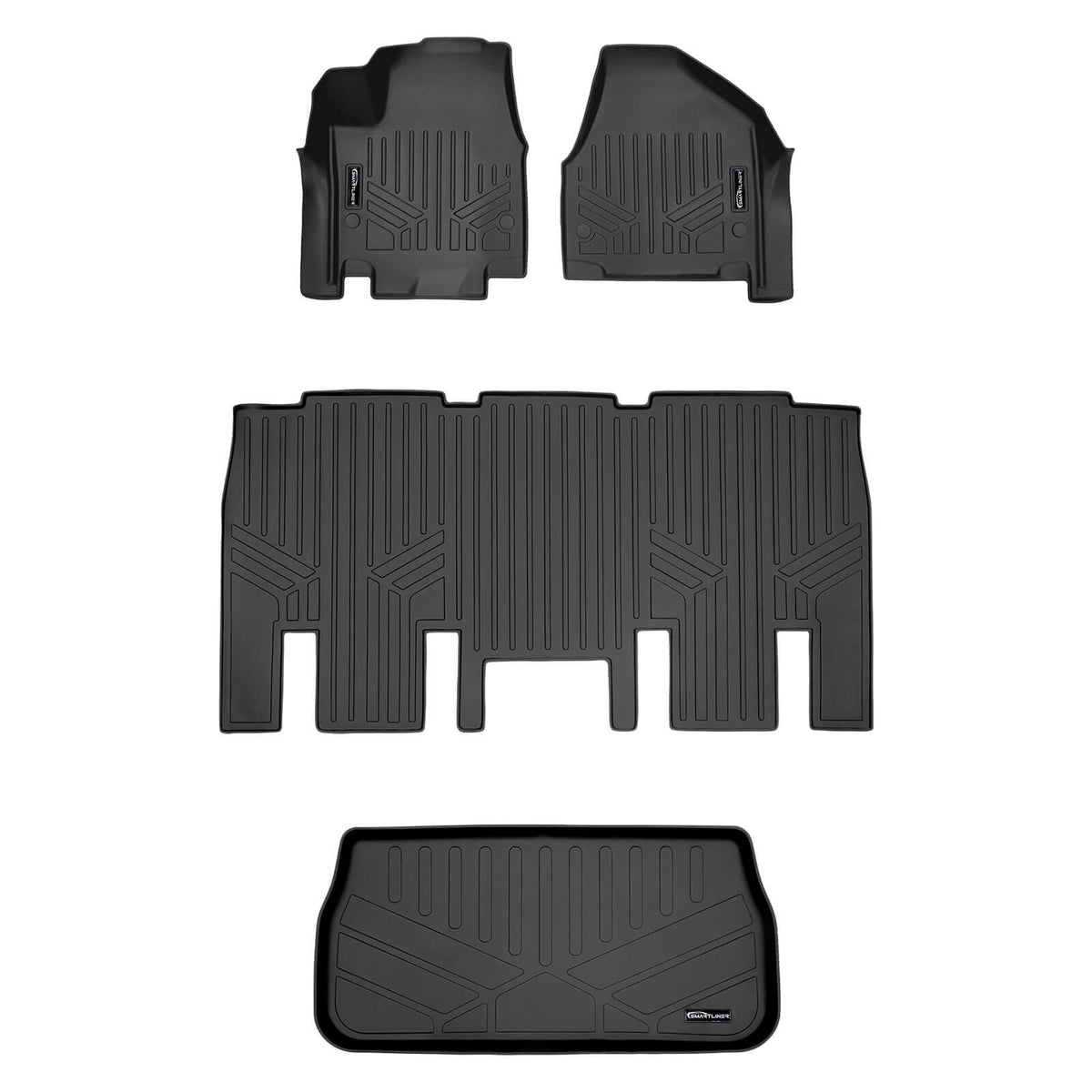 SMARTLINER Custom Fit Floor Liners For 2021-2025 Chrysler Pacifica with 2nd Row Bench (Touring & L Models)