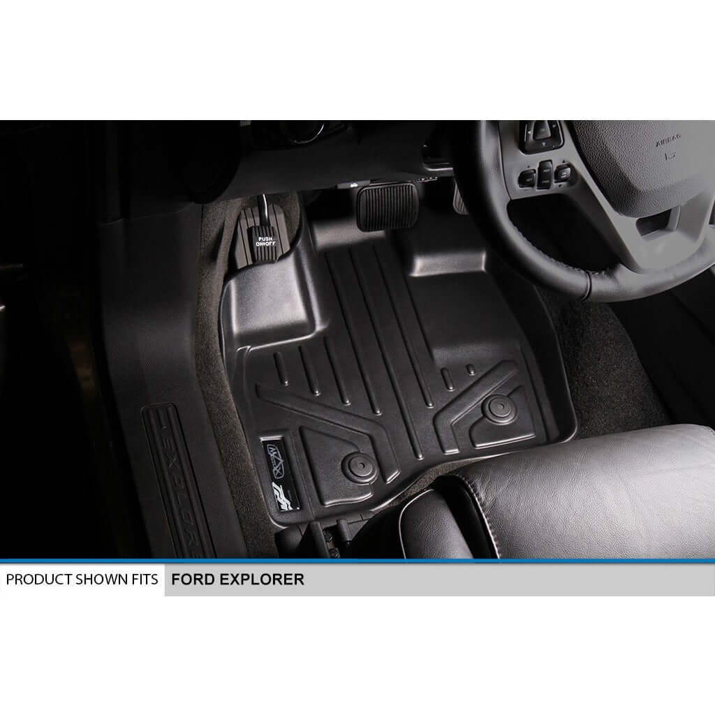 SMARTLINER Custom Fit Floor Liners For 2017-2019 Ford Explorer with 2nd Row Center Console