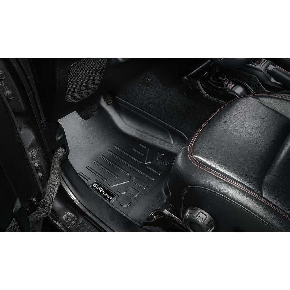 SMARTLINER Custom Fit Floor Liners For 2021-2025 Jeep Wrangler 4xe (With Trail-Rail system)