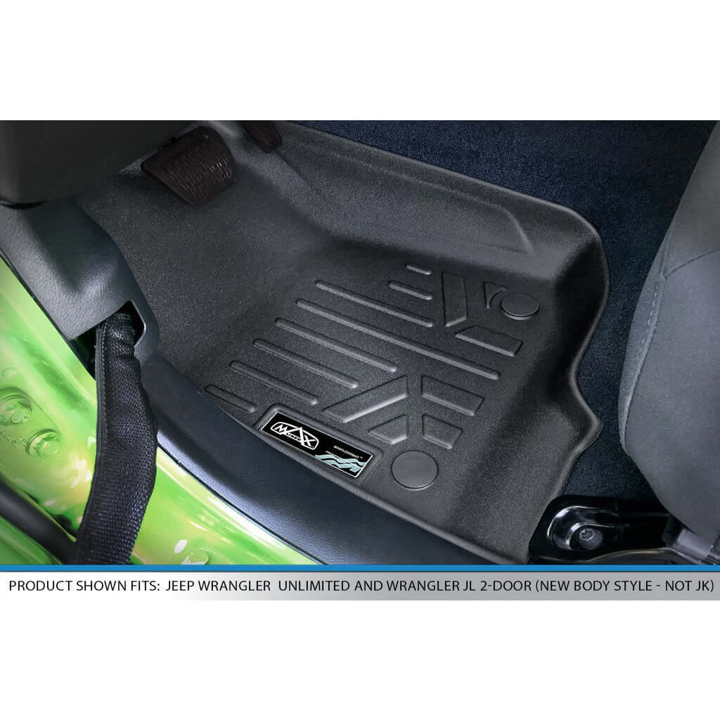 SmartCoverage™ Custom Fit Floor Liners For 2020-2025 Jeep Gladiator with Lockable Rear Underseat Storage