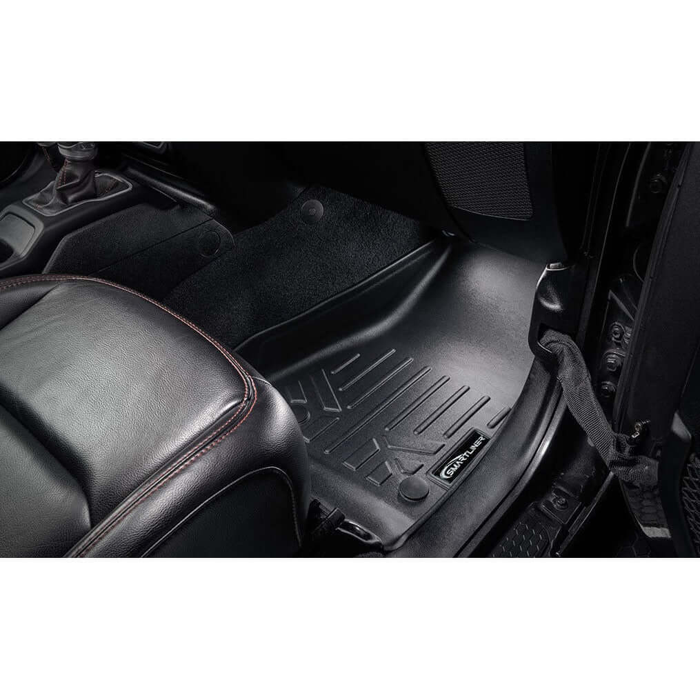 SMARTLINER Custom Fit Floor Liners For 2021-2025 Jeep Wrangler 4xe (With Trail-Rail system)