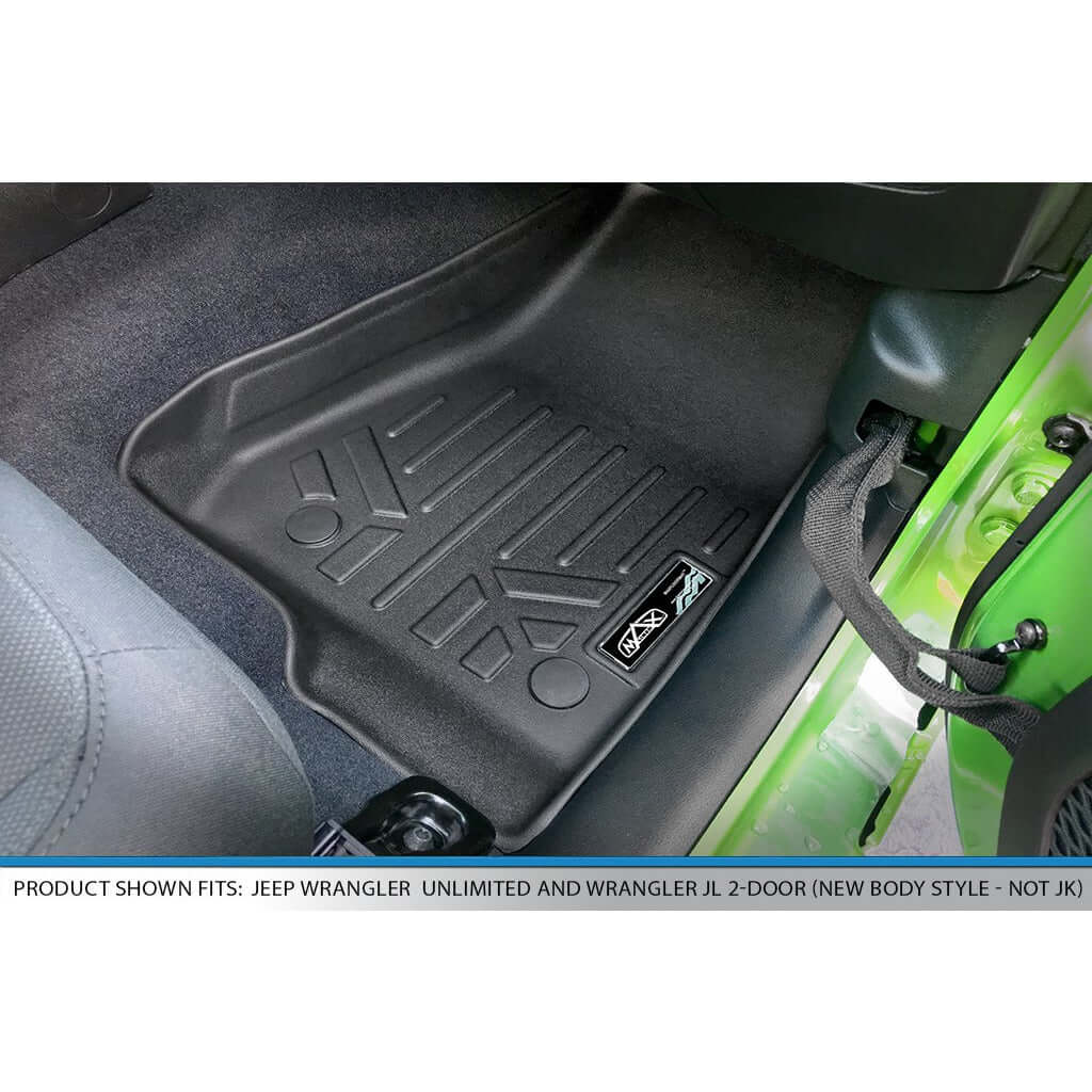 SmartCoverage™ Custom Fit Floor Liners For 2020-2025 Jeep Gladiator with Lockable Rear Underseat Storage