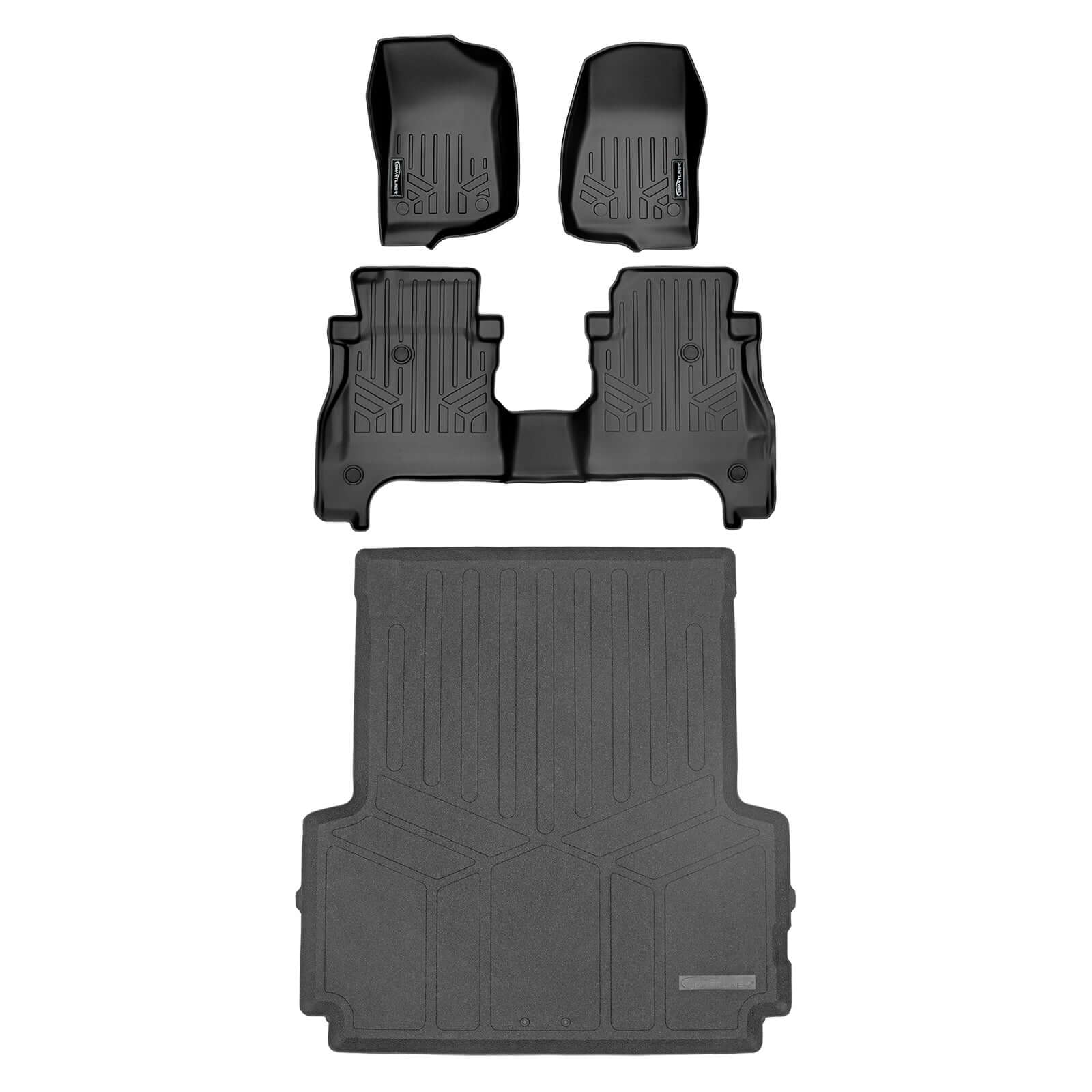 SmartCoverage™ Custom Fit Floor Liners For 2020-2025 Jeep Gladiator with Lockable Rear Underseat Storage