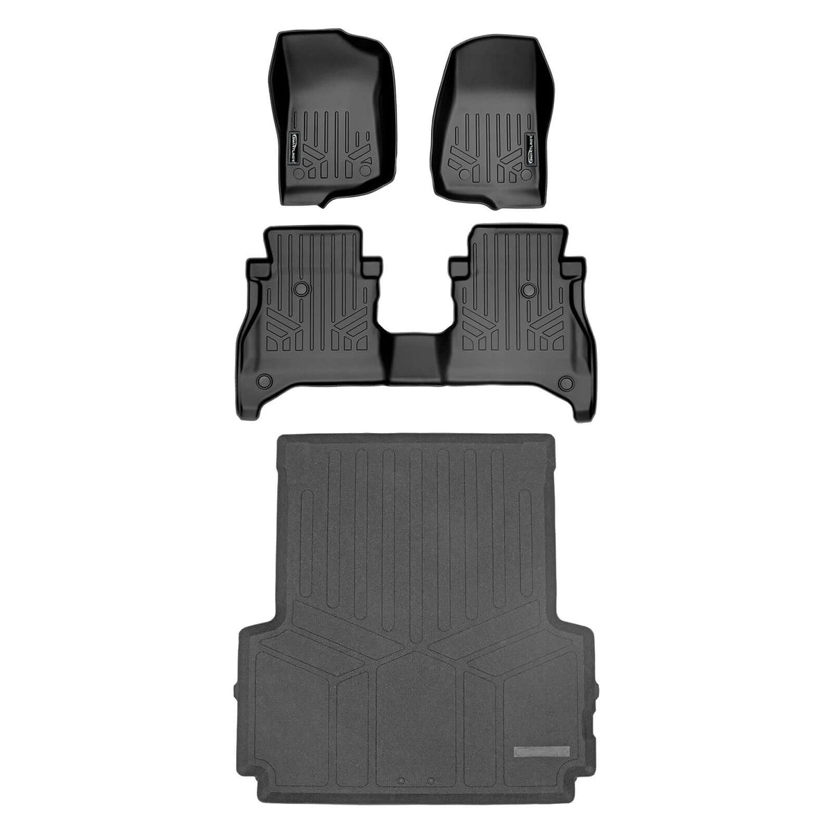 SmartCoverage™ Custom Fit Floor Liners For 2020-2025 Jeep Gladiator with Non Lockable Rear Underseat Storage