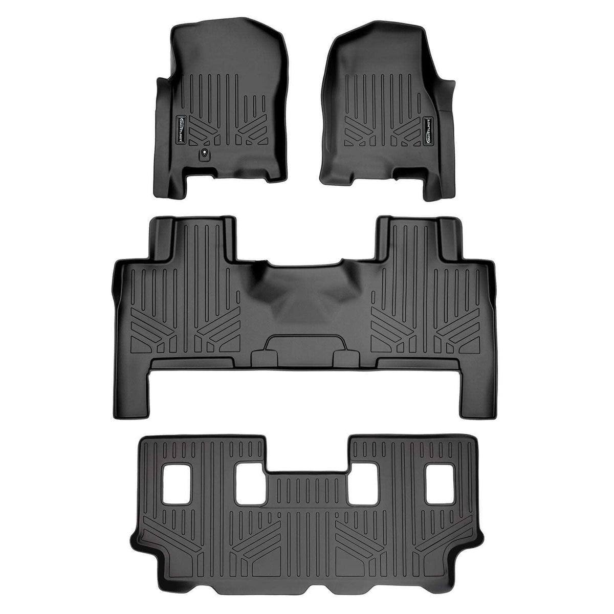 Smart Trim™ Custom Fit Floor Liners For 2007 - 2017 Ford Expedition EL/Lincoln Navigator L (with 2nd Row Bench Seat or Console)