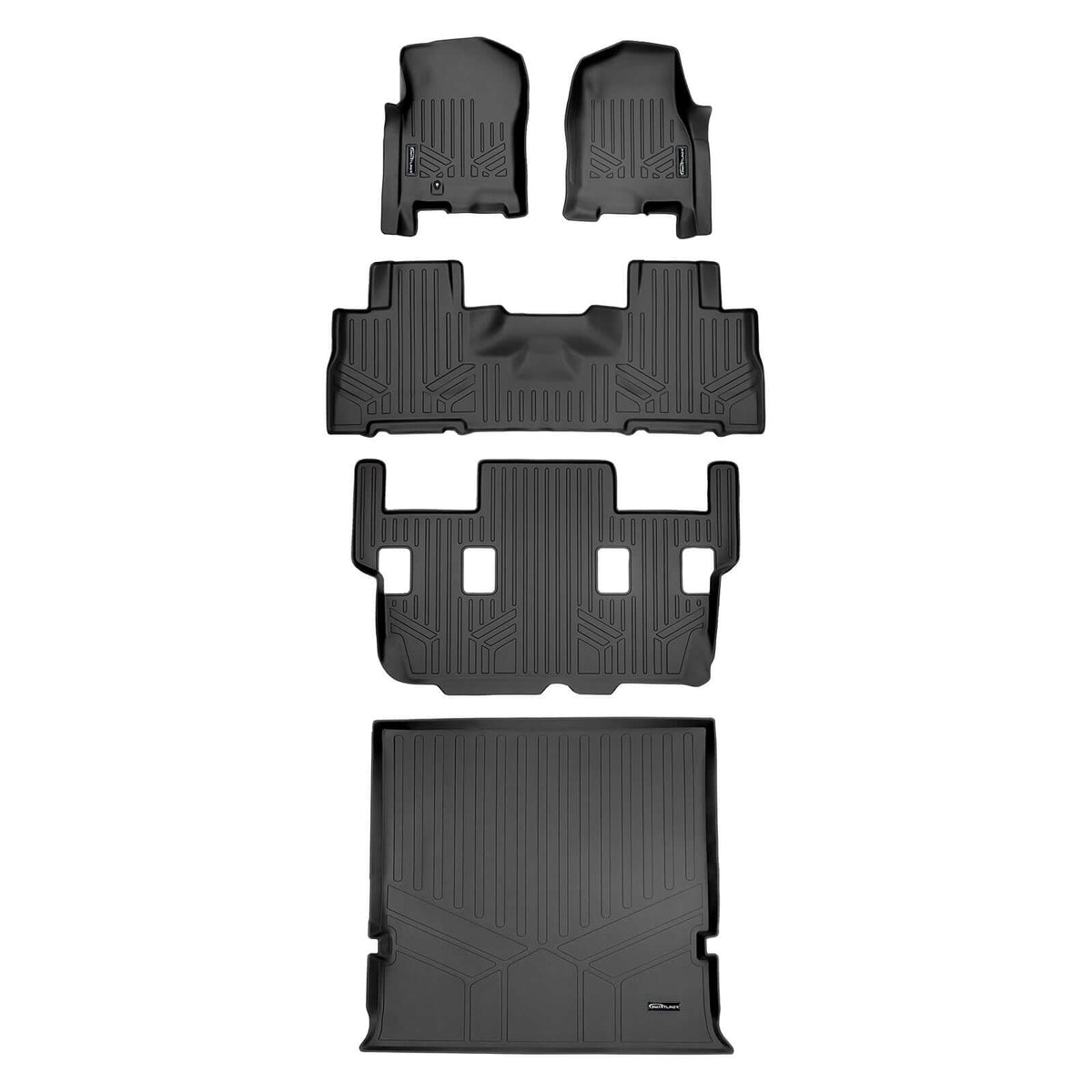 SMARTLINER Custom Fit Floor Liners For 2007 - 2017 Ford Expedition/Lincoln Navigator with 2nd Row Bucket Seats (No EL or L Models)