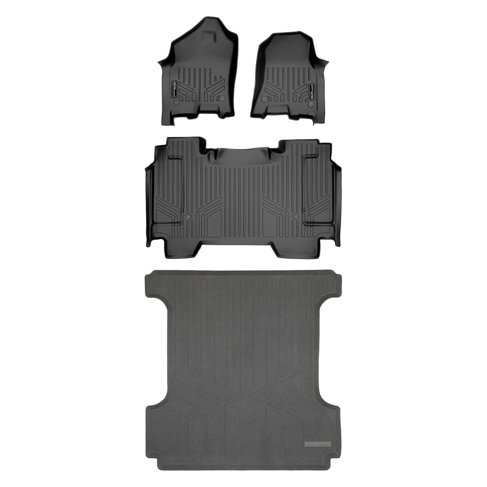 SmartCoverage™ Custom Fit Floor Liners For 2021-2024 Ram 1500 TRX without Rear Underseat Storage Box