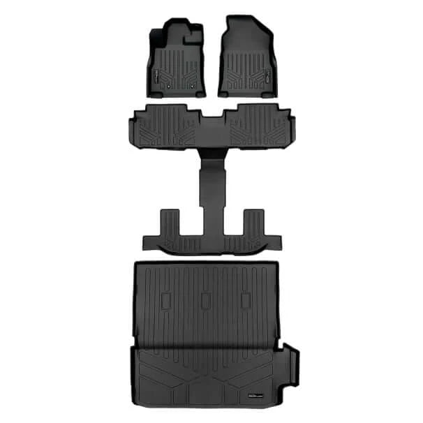 Smart Trim™ Custom Fit Floor Liners For 2019-2025 Subaru Ascent with 2nd Row Bucket Seats and No Subwoofer in the Cargo Area