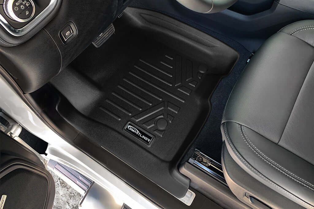 SMARTLINER Custom Fit Floor Liners Compatible With 2020-2025 Chevrolet Silverado 2500 HD | 3500 HD (Double Cab|Carpeted Flooring|1st Row Bench Seat|Without Over the Hump Coverage|with 2nd Row Underseat Storage)