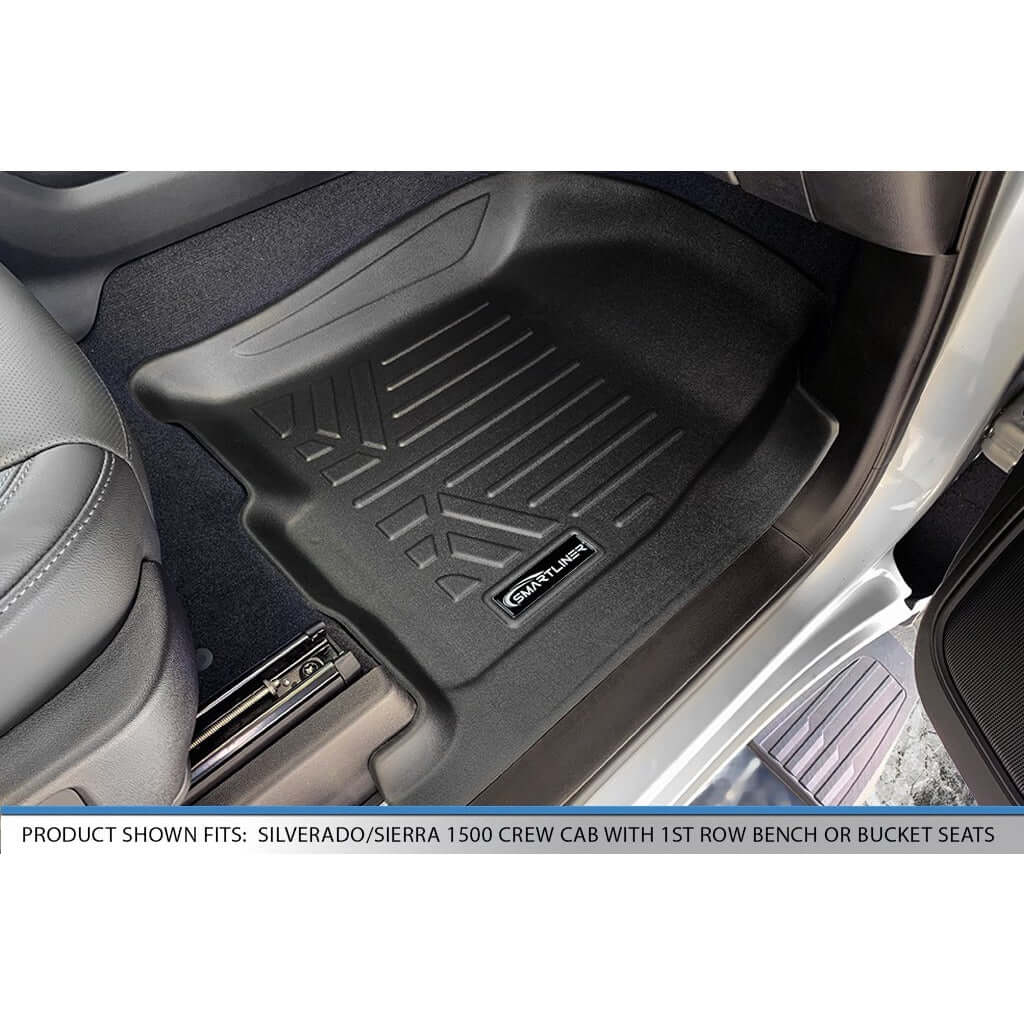 SMARTLINER Custom Fit Floor Liners For 2019-2025 2500/3500 Silverado/Sierra Crew Cab 2019-2021 Crew Cab (BNOC)