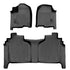 SmartCoverage™ Custom Fit Floor Liners For 2019-2025 Chevrolet Silverado 1500 / GMC Sierra 1500 Crew Cab with Carpeted Flooring and 1st Row Bench Seats (No OTH Coverage) and 2nd Row Underseat Storage