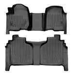 SmartCoverage™ Custom Fit Floor Liners For 2019-2025 Chevrolet Silverado 1500 Crew Cab With 1st Row Bench Seat (OTH Coverage) and Carpeted Flooring with the 2nd Row Underseat Storage