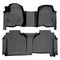 SMARTLINER Custom Fit Floor Liners For 2019-2024 GMC Sierra 1500 Double Cab with Carpet Flooring and 1st Row Bench Seat and OTH Coverage (without 2nd Row Under Seat Storage)