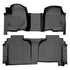 SMARTLINER Custom Fit Floor Liners For 2019-2024 GMC Sierra 1500 Double Cab with Carpet Flooring and 1st Row Bench Seat and OTH Coverage (without 2nd Row Under Seat Storage)