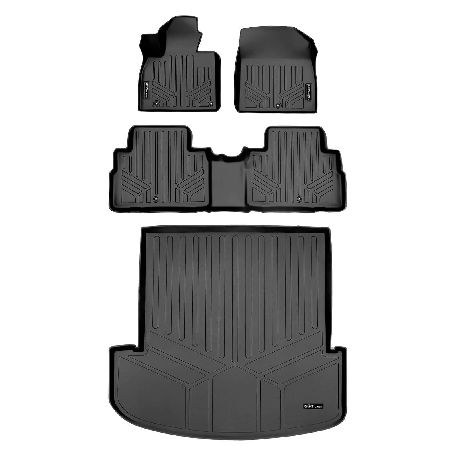 SMARTLINER Custom Fit Floor Liners For 2020-2025 Kia Telluride with 2nd Row Bucket Seats No Center Console and No In Between Coverage