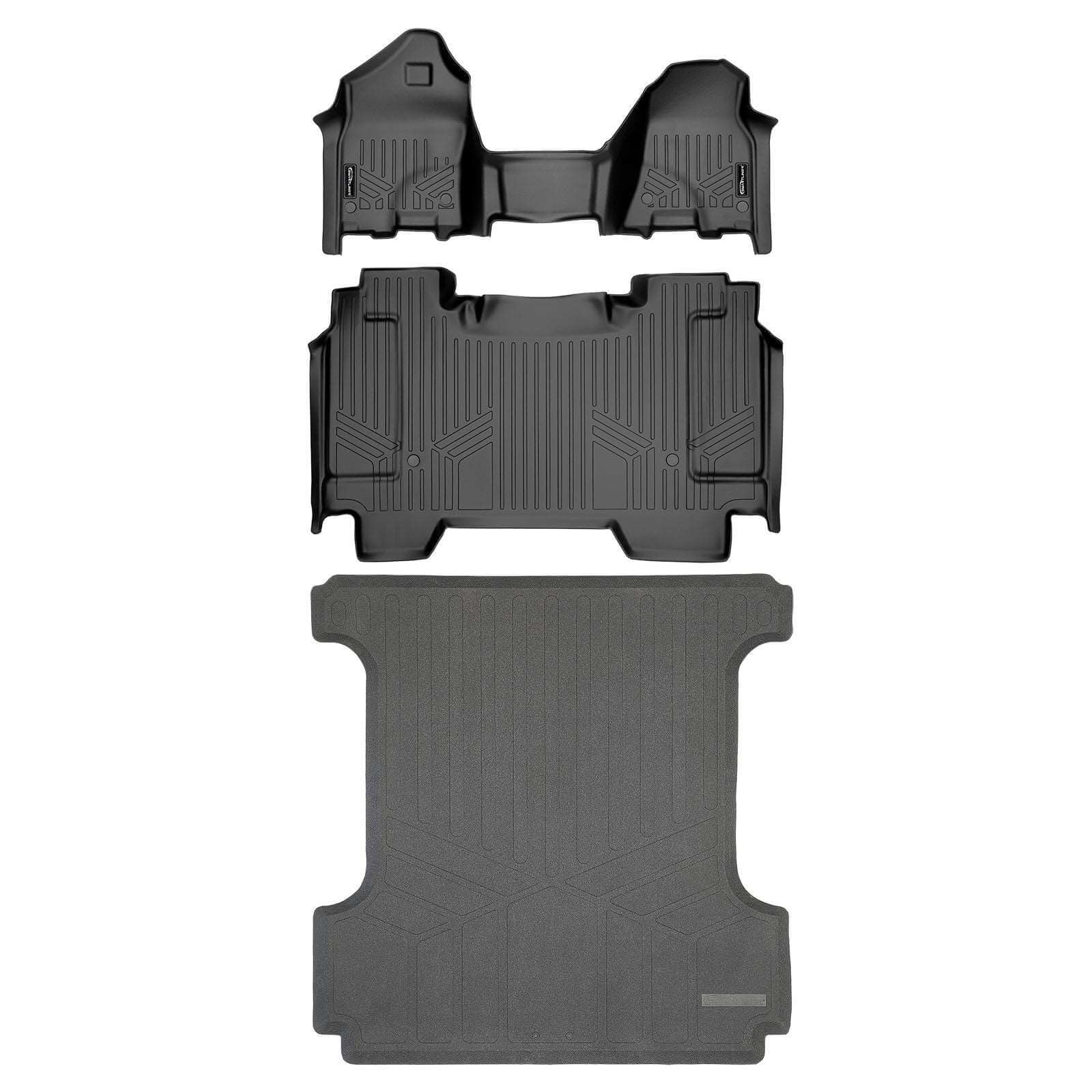 SmartCoverage™ Custom Fit Floor Liners For 2019 - 2024 Ram 1500 Crew Cab Vinyl Floor with 1st Row Bench Seat