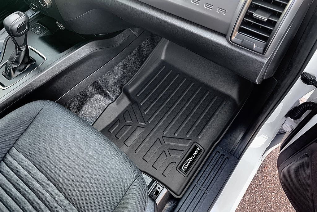SMARTLINER Custom Fit Floor Liners For 2019-2023 Ford Ranger SuperCab with Vinyl Flooring