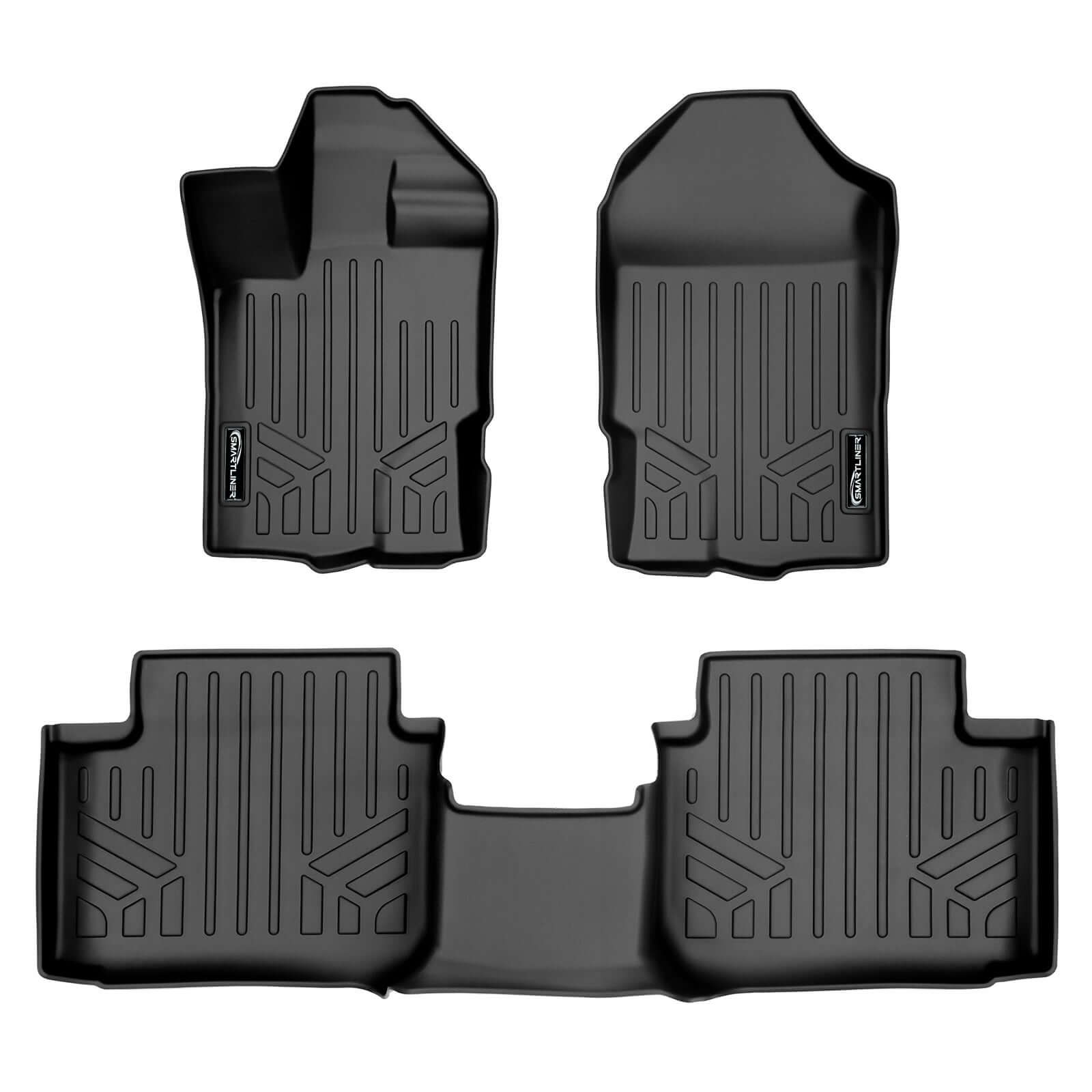 SMARTLINER Custom Fit Floor Liners For 2019-2023 Ford Ranger SuperCab with Vinyl Flooring