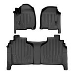 SMARTLINER Custom Fit Floor Liners Compatible With 2020-2025 Chevrolet Silverado 2500 HD | 3500 HD (Crew Cab|Vinyl Flooring|1st Row Bench Seats|Without Over the Hump Coverage|with 2nd Row Underseat Storage)