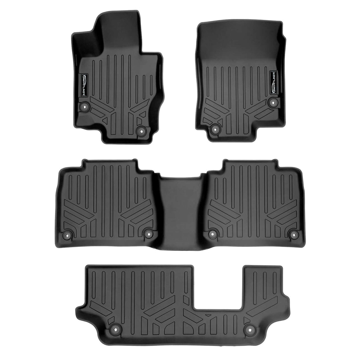 SMARTLINER Custom Fit Floor Liners For 2020-2025 Mercedes-Benz GLE-Class 7/8 Passenger