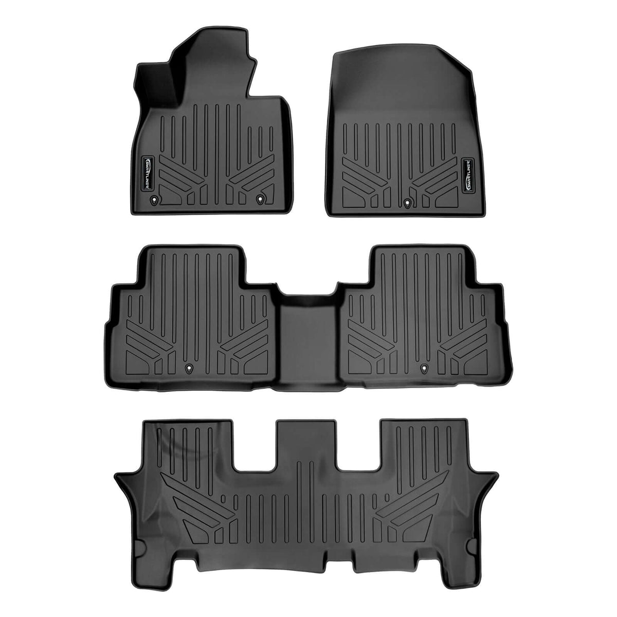 SMARTLINER Custom Fit Floor Liners For 2020-2025 Hyundai Palisade with 2nd Row Bench Seat