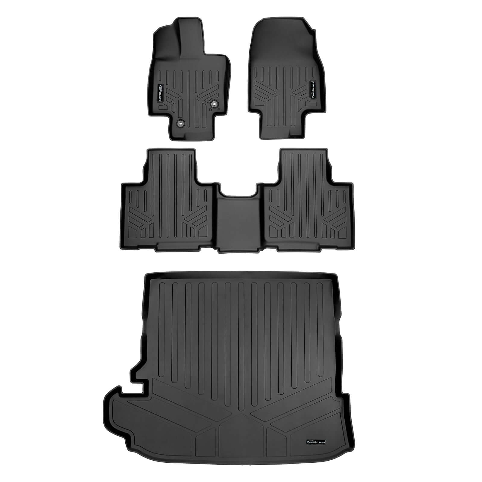 SMARTLINER Custom Fit Floor Liners For 2020-2025 Toyota Highlander Hybrid (without subwoofer)