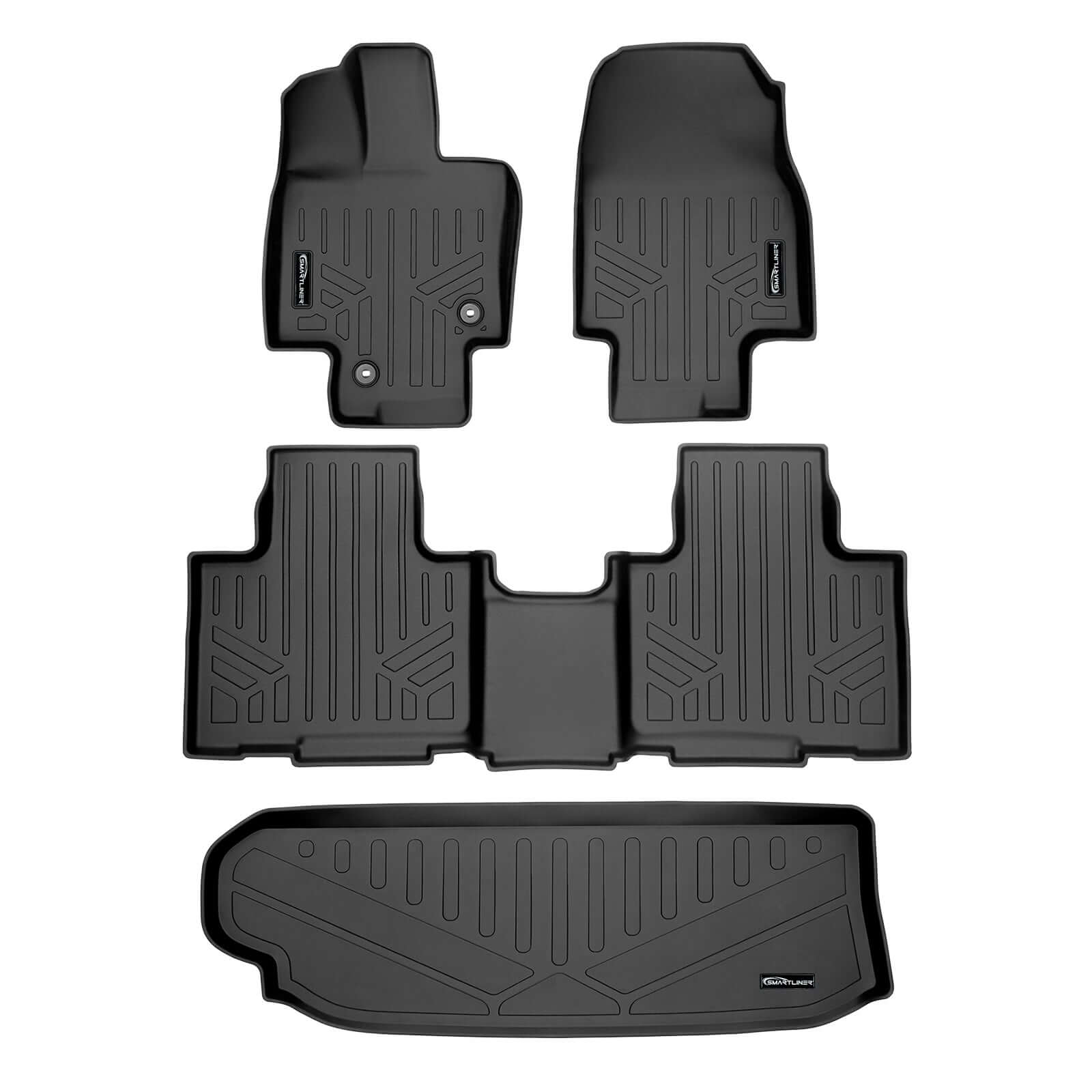 SMARTLINER Custom Fit Floor Liners For 2020-2025 Toyota Highlander Hybrid (without subwoofer)