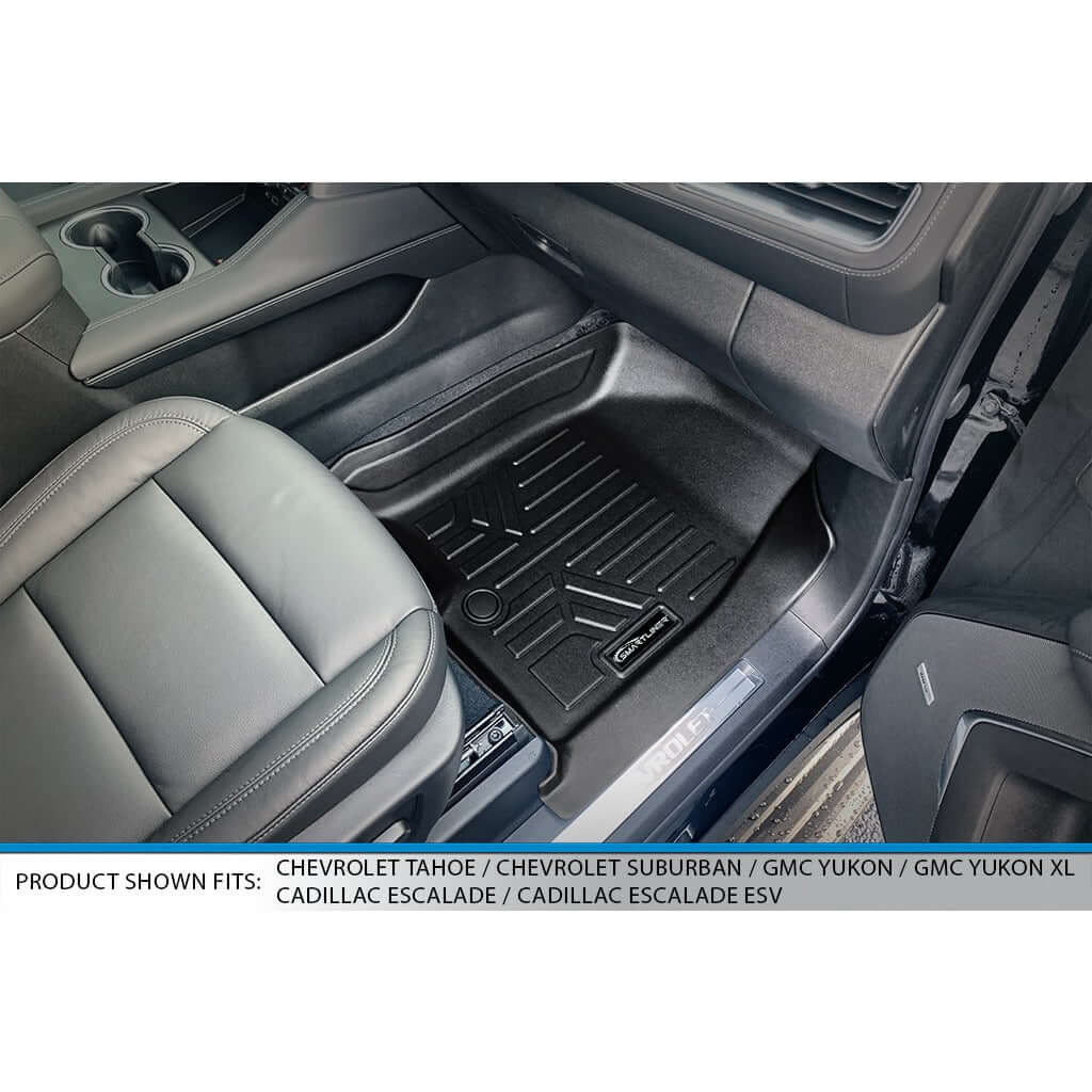 SMARTLINER Custom Fit Floor Liners For 2021-2025 Chevrolet Tahoe/GMC Yukon with 2nd Row Bench Seat