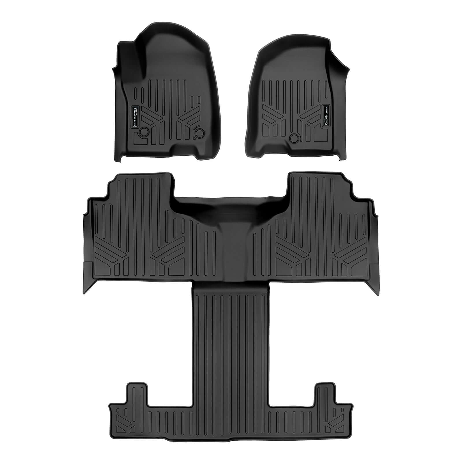 SMARTLINER Custom Fit Floor Liners For 2021-2025 Chevrolet Tahoe/ GMC Yukon with 2nd Row Bucket Seats