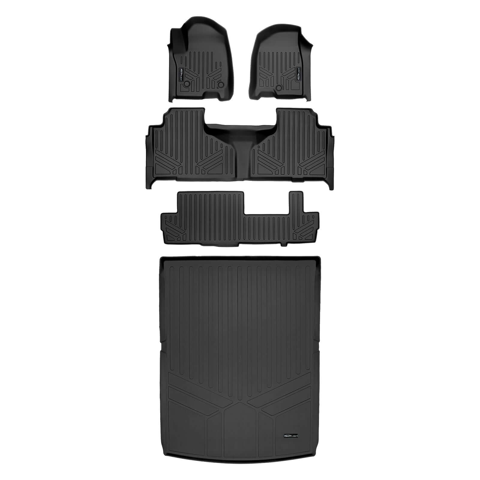 SMARTLINER Custom Fit Floor Liners For 2021-2025 GMC Yukon XL/ Yukon Denali XL with 2nd Row Bench Seat