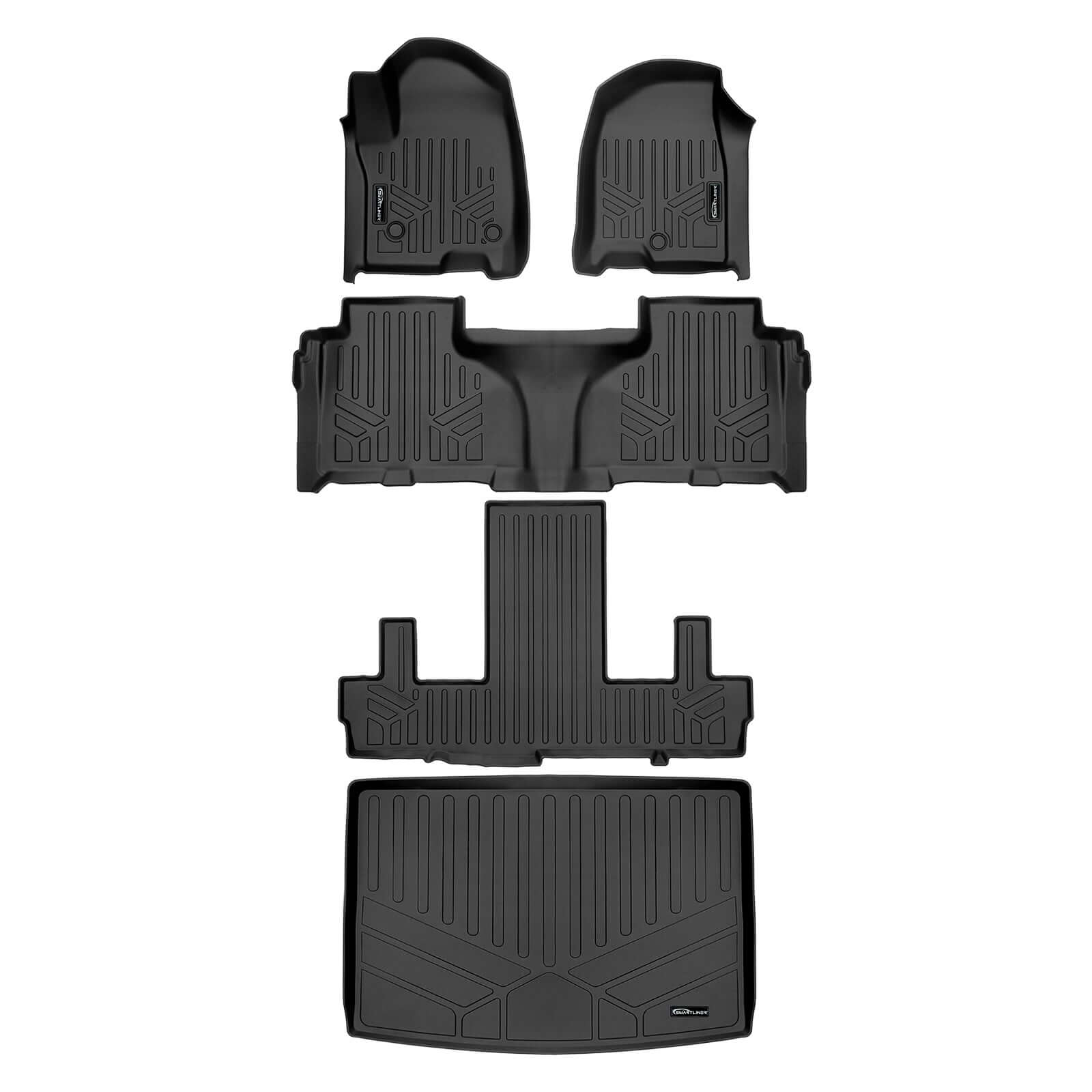 SMARTLINER Custom Fit Floor Liners For 2021-2025 Cadillac Escalade ESV with 2nd Row Bucket Seats