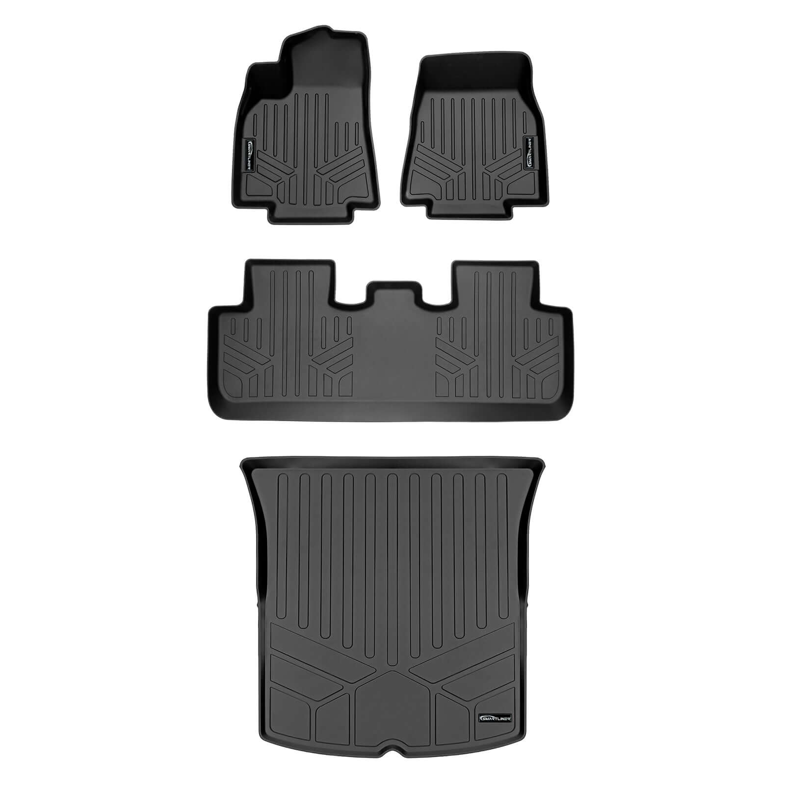 SMARTLINER Custom Fit Floor Liners For 2020-2025 Tesla Model Y (5 Passenger)