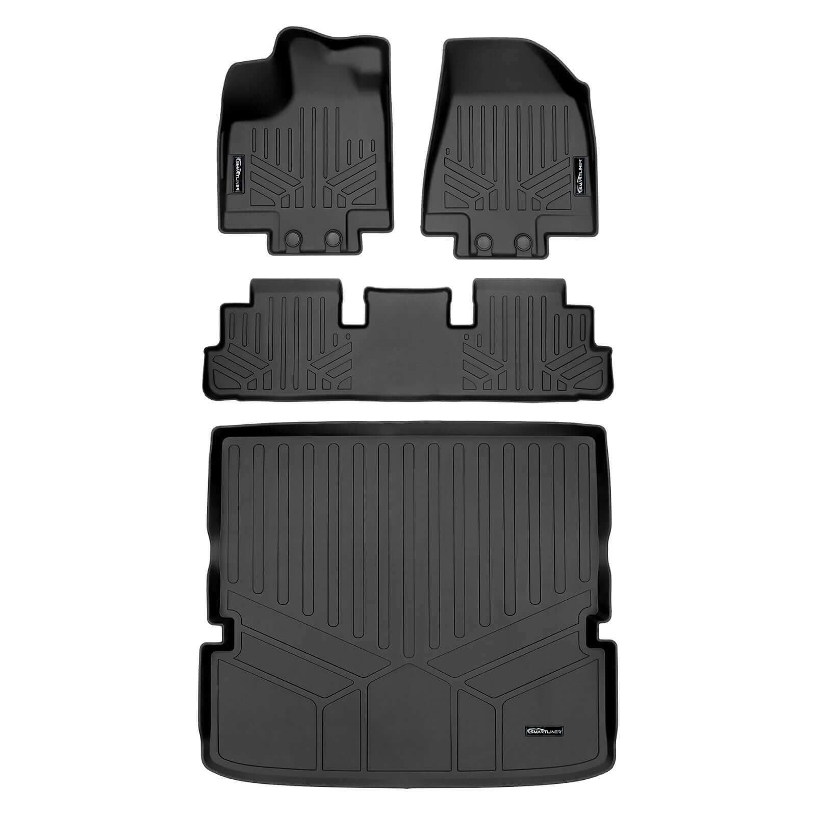 SMARTLINER Custom Fit Floor Liners For 2022-2025 Nissan Pathfinder (8 Passenger)