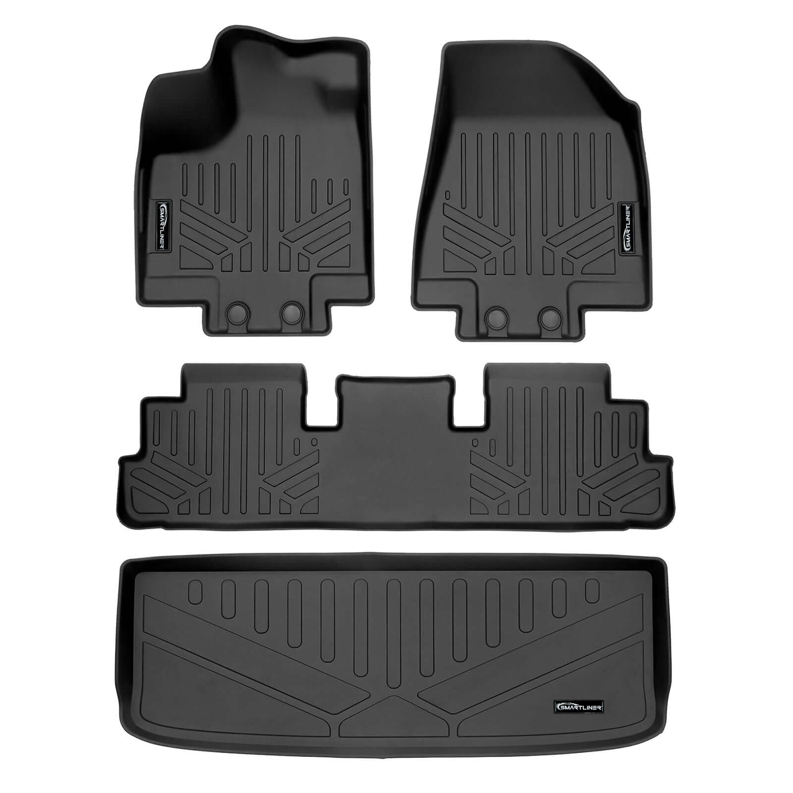 SMARTLINER Custom Fit Floor Liners For 2022-2025 Nissan Pathfinder (8 Passenger)