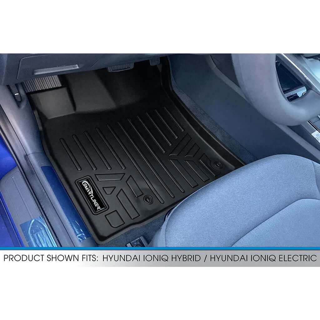 SMARTLINER Custom Fit Floor Liners For 2017-2022 Hyundai IONIQ Hybrid (Does Not Fit Electric Models)