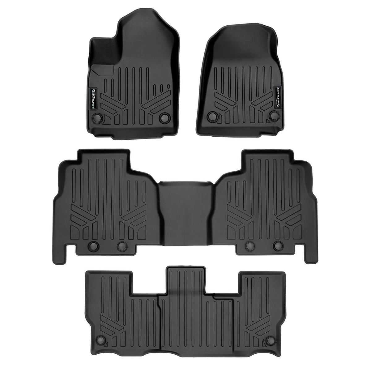 SMARTLINER Custom Fit Floor Liners For 2022-2025 Jeep Grand Wagoneer (8 Passenger Model)